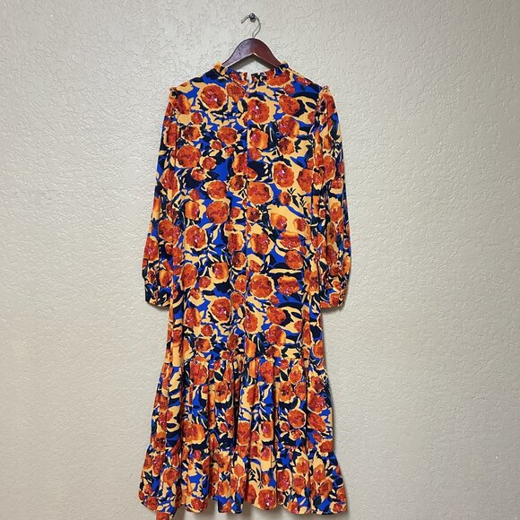 Never Fully Dressed Womens Maxi Dress Orange Floral Size 12 - Picture 11 of 11